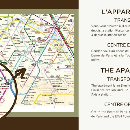 Apartment 1 Bedroom # Paris 14 # Alesia Esterno foto